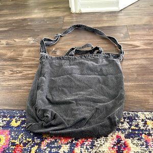 BAGGU Black Denim Tote